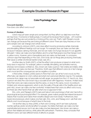 Research Paper Template Example For School In Color