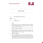 Final Notice Letter - Authority Investment | Keydata Notice example document template