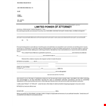 Create a legally binding Limited Power of Attorney with ease example document template