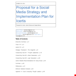 Social Media Strategy Proposal Template example document template