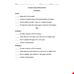 Persuasive Essay Editing Checklist example document template