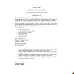 Daycare Teacher Assistant Resume - Teaching Children, Parents | Parkland Daycare example document template