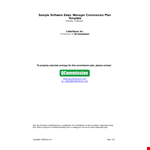 Sales Manager Commission Agreement Template | Ensure Fair Commissions and Hit Quotas example document template