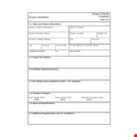 Scope of work template example document template
