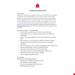 House Communication Copywriter Job Description example document template