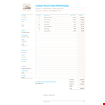 Customizable Construction Proposal Template - Contoso & Cherryville example document template