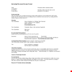 Summer Internship Resume Template example document template