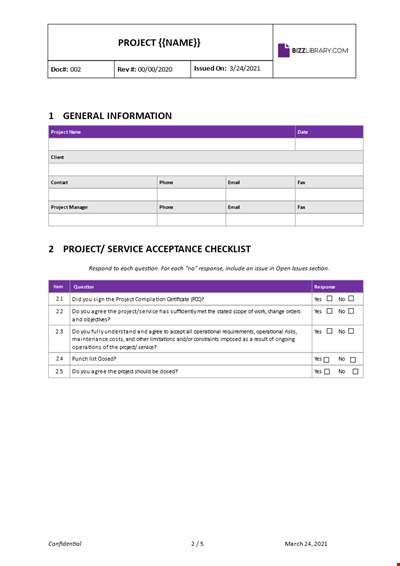 Project Closeout Report