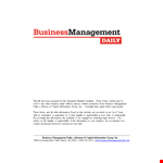 Termination Letter Of Business Management example document template 