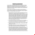 Event Catering Agreement Template - Plan Your Event with Center Lotus Moments example document template