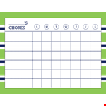 Chore Chart Template | Organize Your Kids' Chores Easily example document template