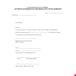 Police Report Acknowledgement Letter example document template