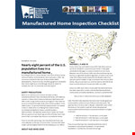 Manufactured Home Inspection Checklist Template example document template