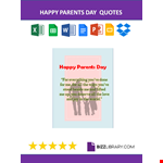 Happy Parents Day Card example document template
