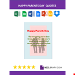 Happy Parents Day Card example document template 