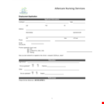 Nursing Job Application Example example document template