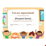 Certificate Of Appreciation example document template
