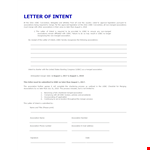Effective Letter of Intent for Associations example document template