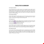 Executive Summary Paragraph Template example document template