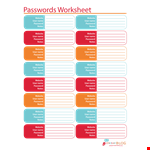 Create and Organize Your Passwords with our Password List Template example document template