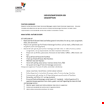 Event Bartender Job Description example document template