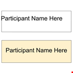 High-Quality Table Tent Template for Participant Use | Customize Now example document template