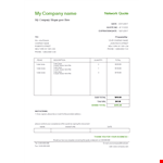 Get a Quote from Network Quotation Company - Lorem Ipsum example document template