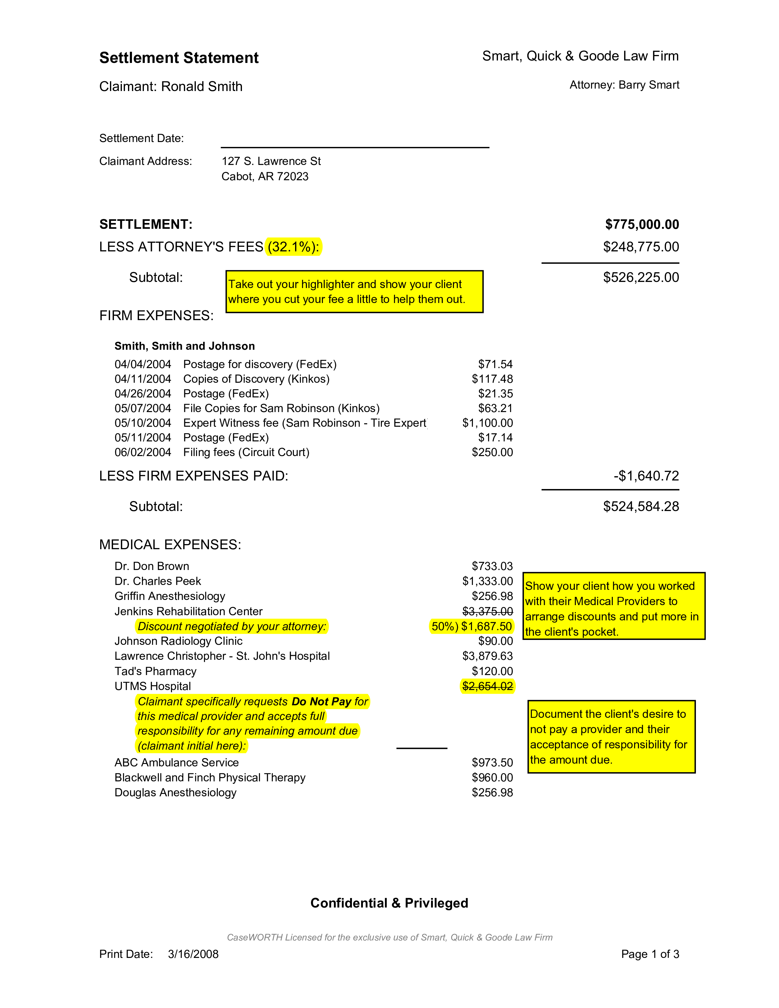 example-legal-settlement-statement-for-smart-claimant-and-attorney