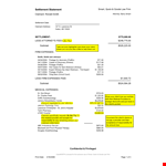 Example Legal Settlement Statement for Smart Claimant and Attorney | Settlement Templates example document template