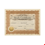 Create a Professional Stock Certificate | Customize and Print Easily example document template