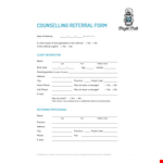 Counselling Referral Form Template - Easy Client Referral Process by Phone example document template