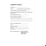 Community Service Letter Template | Create Letter Easily | Volunteer Hours example document template