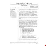 Project Planning Flow Chart Template example document template