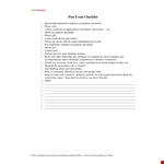Post Event To Do List Template for Thanks, Phone Calls, Volunteers & Recognition example document template 