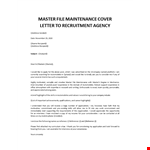 Cover letter for maintenance technician example document template