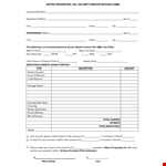 Send your Security Deposit Return Letter Efficiently- Account Check and Refund Amount example document template