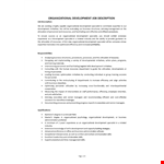 Organizational Development Job Description example document template