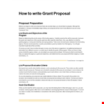 Grant Proposal Template for Agencies - Create Winning Proposals example document template