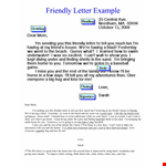 Friendly Letter Format To Mom example document template