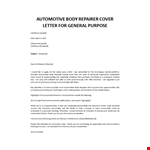 Automotive technician cover letter with no experience example document template