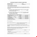 Doctor Release Note For Work example document template 