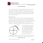 Trig Unit Circle Chart example document template
