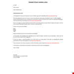 Example School Invitation Letter example document template