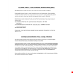 Inclement Weather Policy: Ensuring Student Safety in Science Classes and Health Education example document template