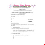 Nanny Employment Contract Sample example document template