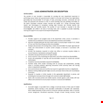 Loan Administrator Job Description example document template