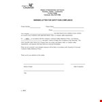 Safety Violation Warning Letter Template example document template