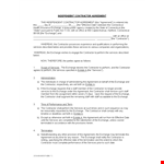 Independent Contractor Agreement - Contract for Services with Contractor example document template