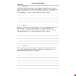 Revised Research Paper Outline example document template 