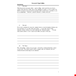 Revised Research Paper Outline example document template